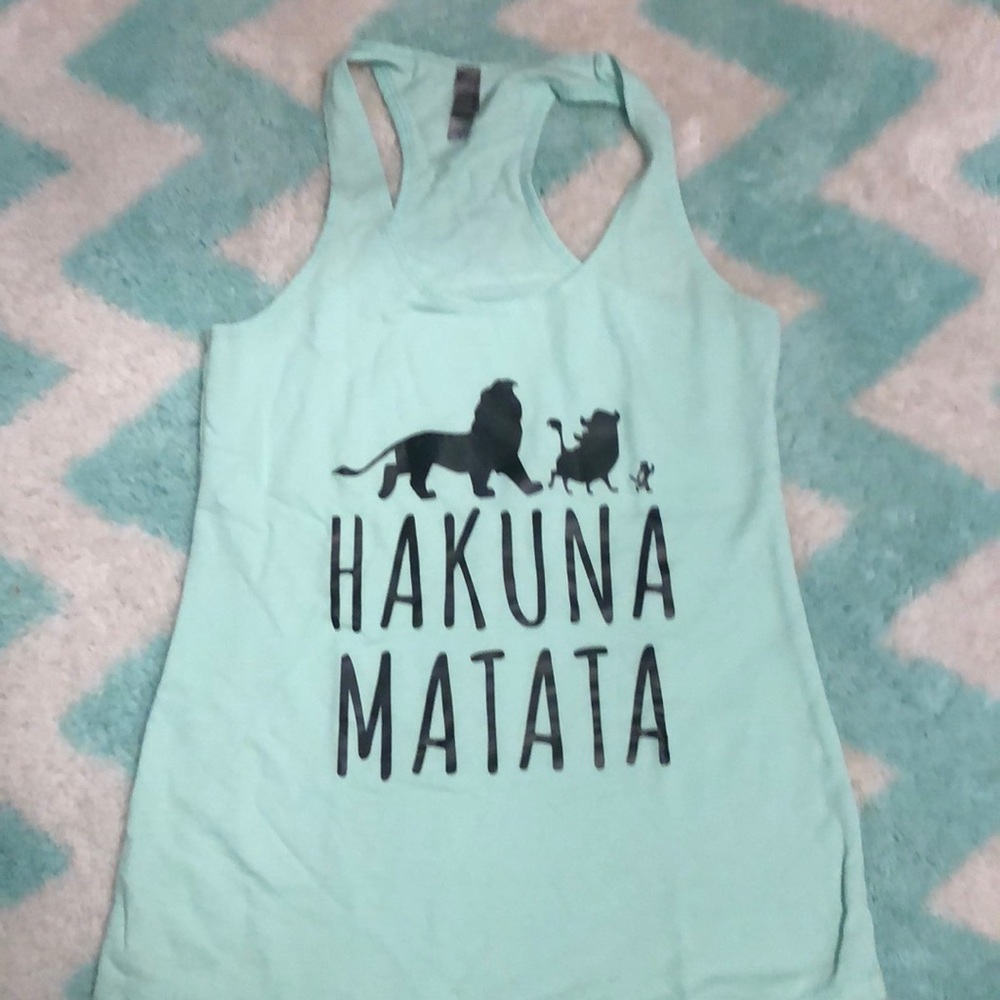 Sea foam green Hakuna Matata Lion King tank